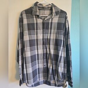 Tasso Elba Plaid Button-Up Size Large